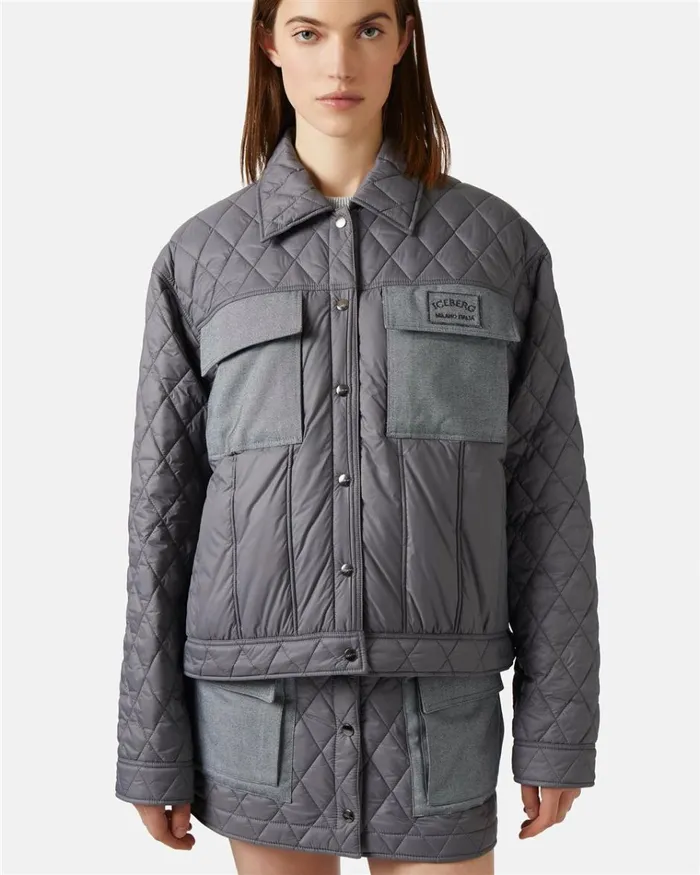 Women OUTERWEAR Iceberg Regular Fit Jacket In Quilted Nylon Women OUTERWEAR Iceberg Regular Fit Jacket In Quilted Nylon