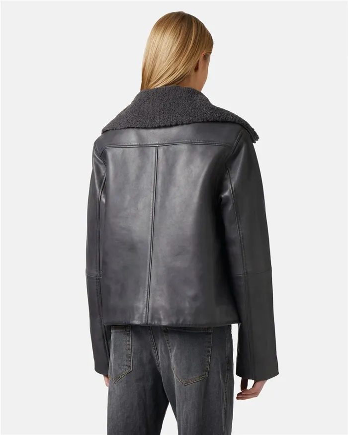 Women OUTERWEAR Iceberg Regular Fit Leather Jacket Women OUTERWEAR Iceberg Regular Fit Leather Jacket