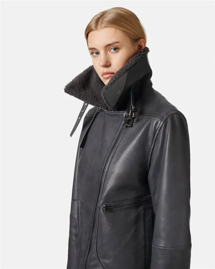 Women OUTERWEAR Iceberg Regular Fit Leather Jacket Women OUTERWEAR Iceberg Regular Fit Leather Jacket