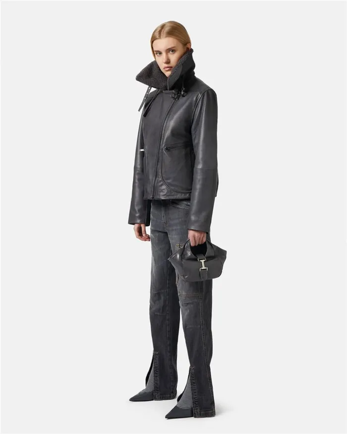 Women OUTERWEAR Iceberg Regular Fit Leather Jacket Women OUTERWEAR Iceberg Regular Fit Leather Jacket