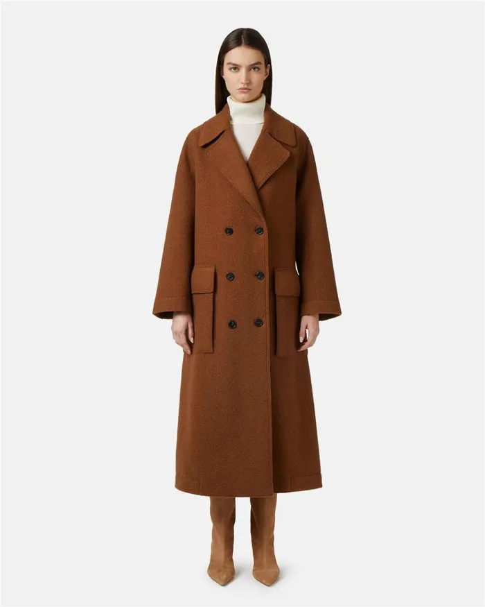 Women OUTERWEAR Iceberg Reversible Coat With Faux Leather Inserts