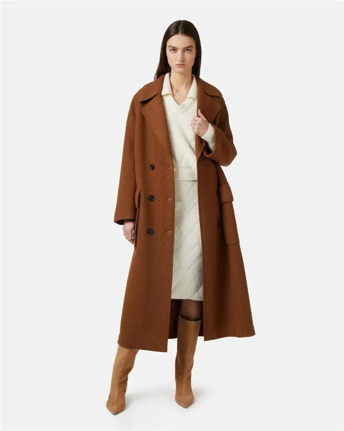 Women OUTERWEAR Iceberg Reversible Coat With Faux Leather Inserts Women OUTERWEAR Iceberg Reversible Coat With Faux Leather Inserts