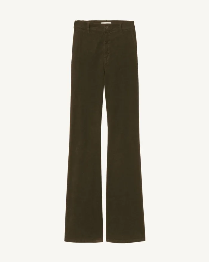 Women Pants and Shorts Nili Lotan ANNA CORDUROY PANT Cigar Brown