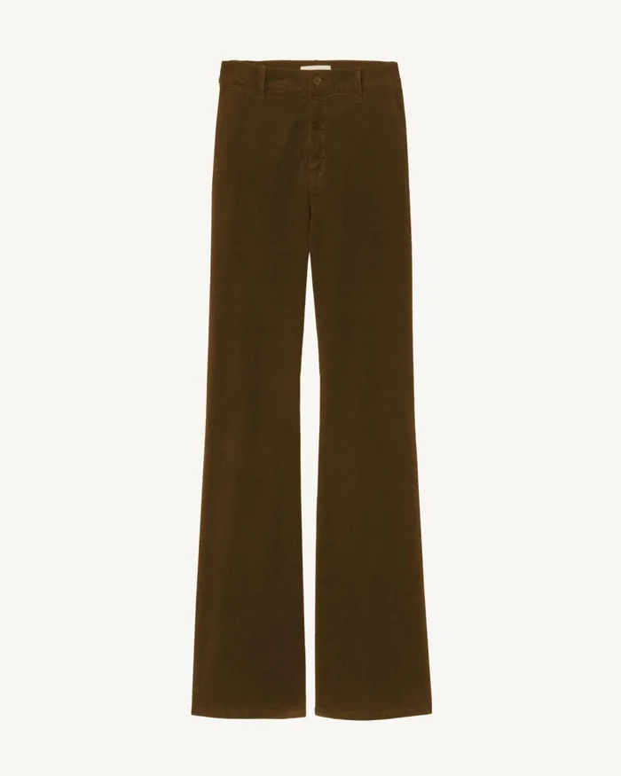 Women Pants and Shorts Nili Lotan ANNA CORDUROY PANT Cigar Brown