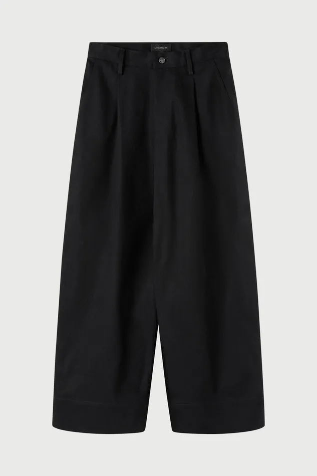 Women Pants And Shorts Lee Mathews LM Denim Pleat Pant Black