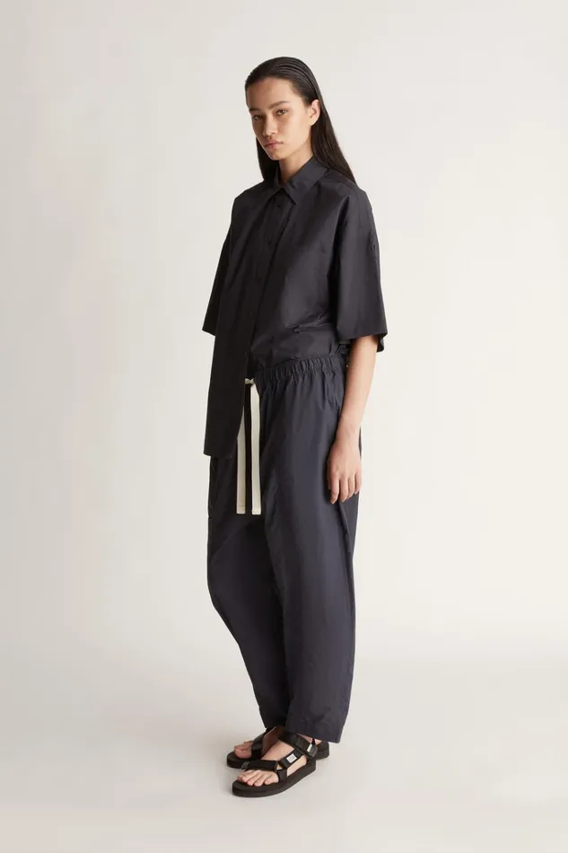 Women Pants And Shorts Lee Mathews LM Poplin Pant Navy