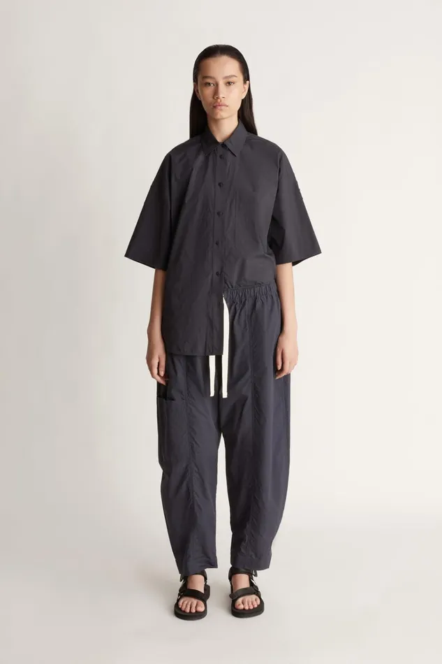 Women Pants And Shorts Lee Mathews LM Poplin Pant Navy
