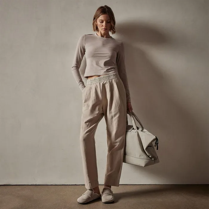 Women PantsDenim James Perse Double Pleat Trouser Toast Pigment
