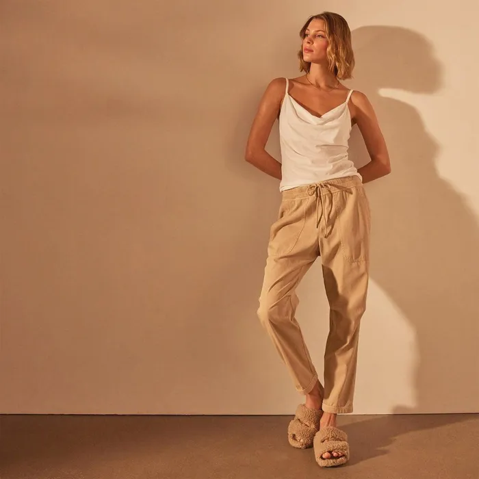 Women PantsDenim James Perse Micro Twill Casual Pant Sand Pigment