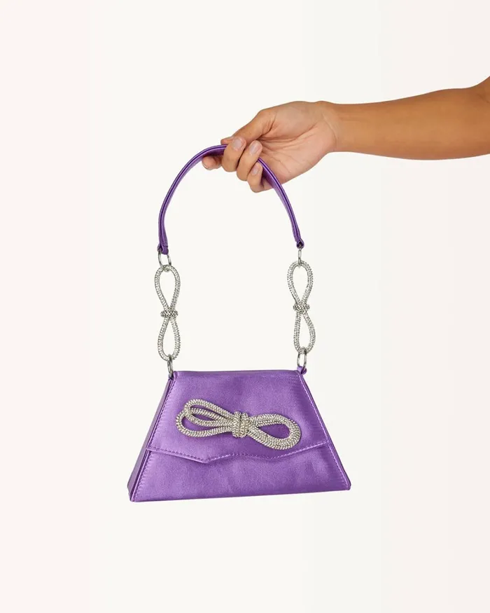 Women Party Heels Billini ARIANA HANDBAG 8211 GRAPE SATINDIAMANTE