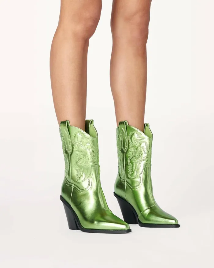 Women Party Heels Billini SERGIO 8211 GREEN METALLIC