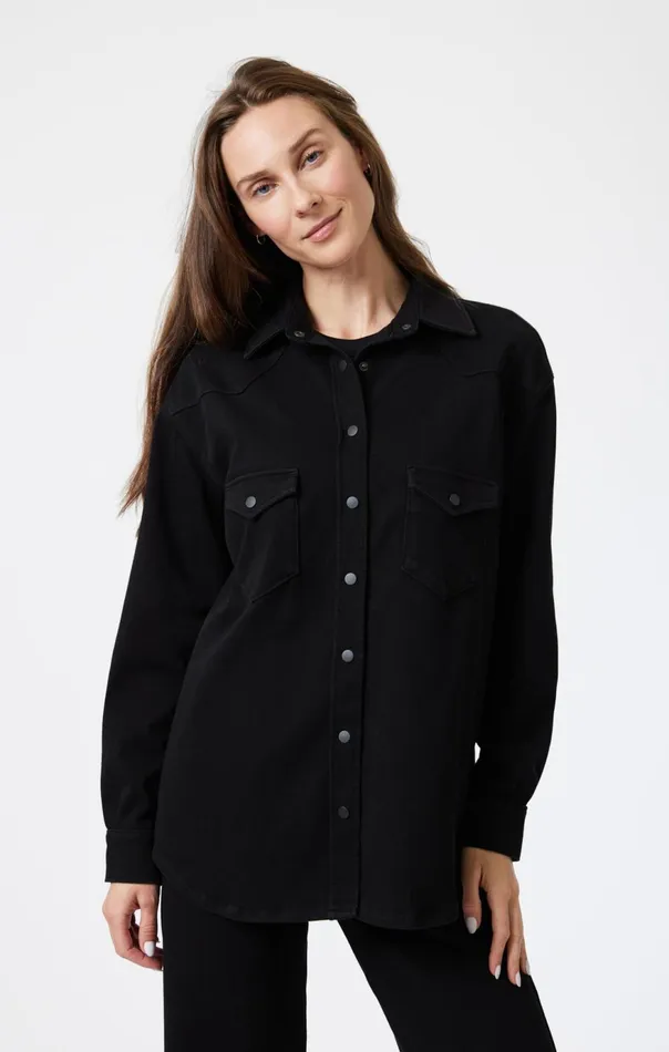 Women Patricia Denim Shirt In Smoke Move Mavi Jeans Shirts