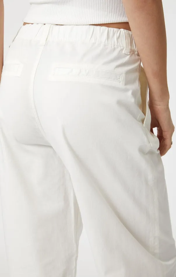 Women Pera Pleated Wide Leg In OffWhite Light Twill Mavi Jeans Pants
