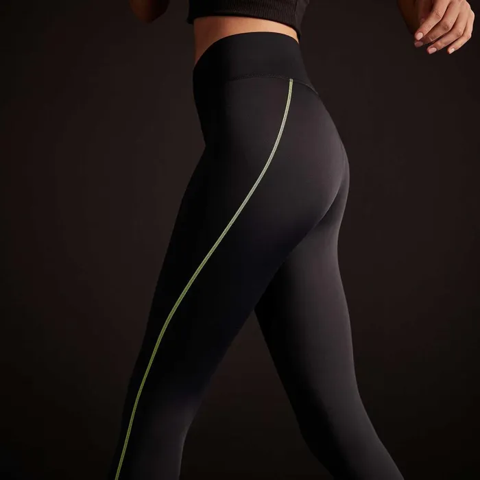 Women Performance Bottoms James Perse Spiral Seam Legging Blackyellowgrey