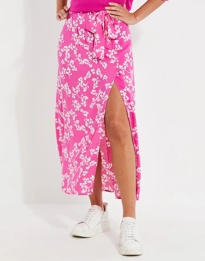Women Pink Ditsy Floral Print Skirt Pink Threadbare Skirts Women Pink Ditsy Floral Print Skirt Pink Threadbare Skirts