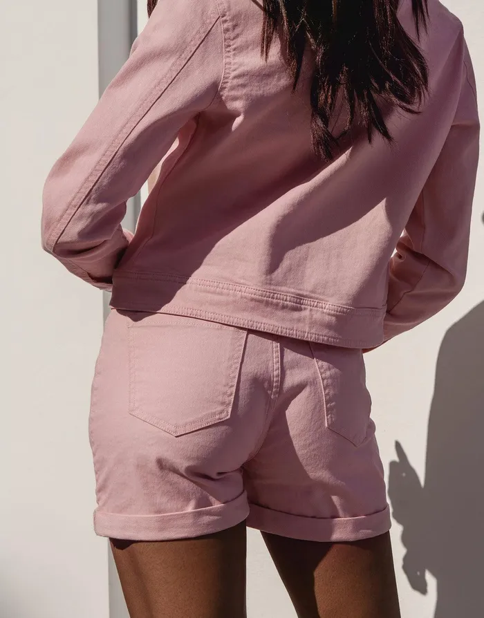 Women Pink Wash Classic Denim Shorts Pink Threadbare Shorts Women Pink Wash Classic Denim Shorts Pink Threadbare Shorts