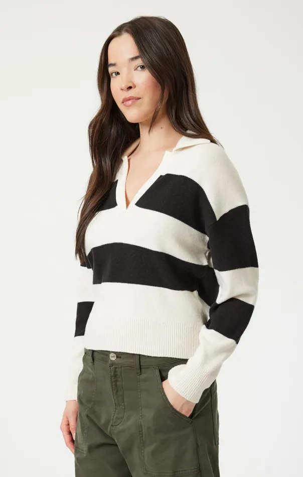 Women Polo Pullover Sweater In Black Mavi Jeans Sweaters Women Polo Pullover Sweater In Black Mavi Jeans Sweaters