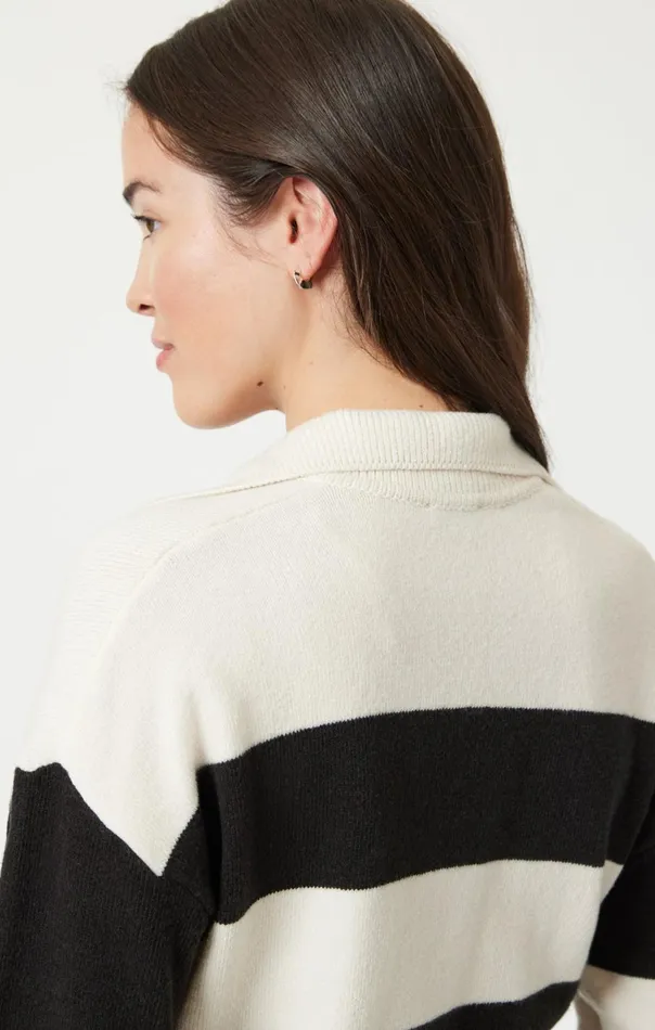 Women Polo Pullover Sweater In Black Mavi Jeans Sweaters Women Polo Pullover Sweater In Black Mavi Jeans Sweaters