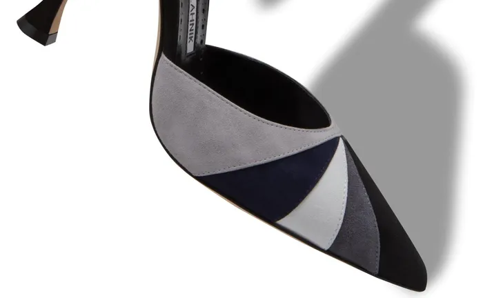 Women Pumps Manolo Blahnik ANULINO Black Suede Slingback Pumps Women Pumps Manolo Blahnik ANULINO Black Suede Slingback Pumps
