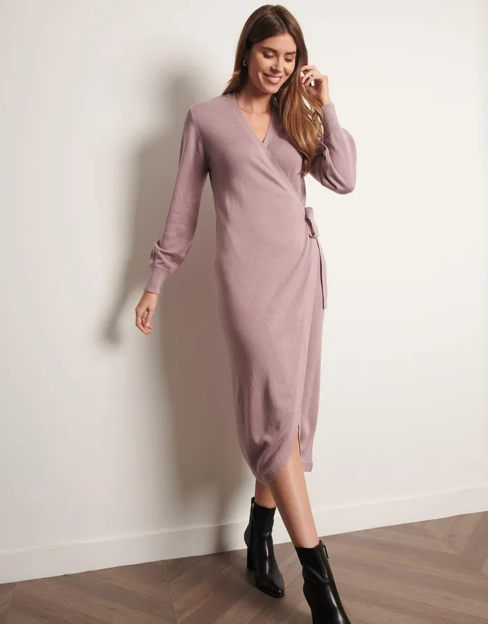 Women Purple Midi Wrap Dress Purple Threadbare Dresses Women Purple Midi Wrap Dress Purple Threadbare Dresses