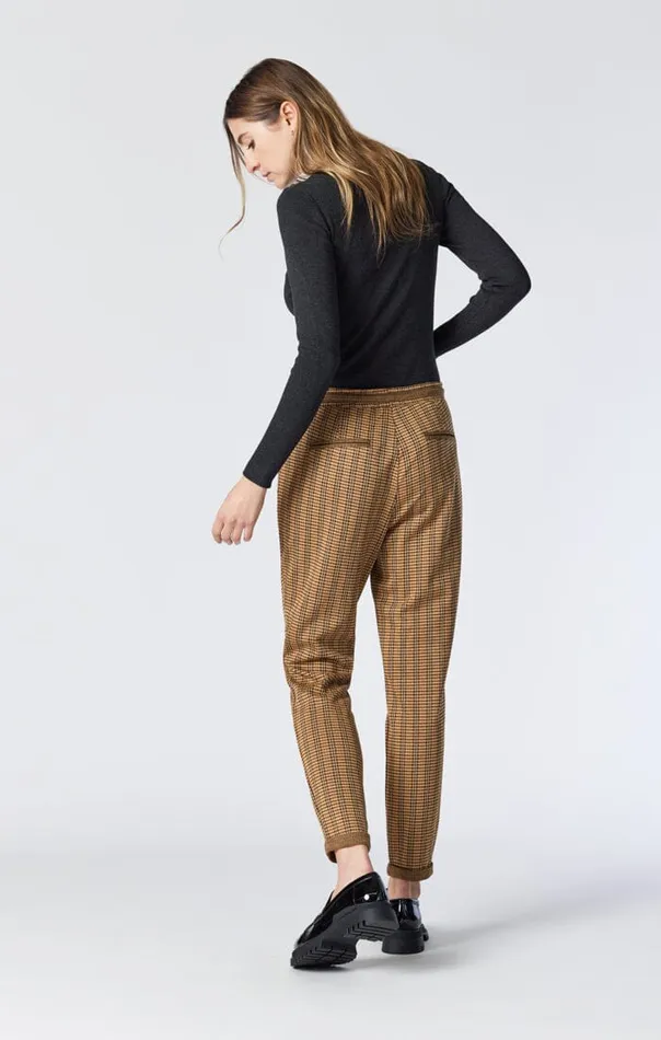 Women Raisa Straight Leg Pants In Orange Checked Mavi Jeans Pants Women Raisa Straight Leg Pants In Orange Checked Mavi Jeans Pants
