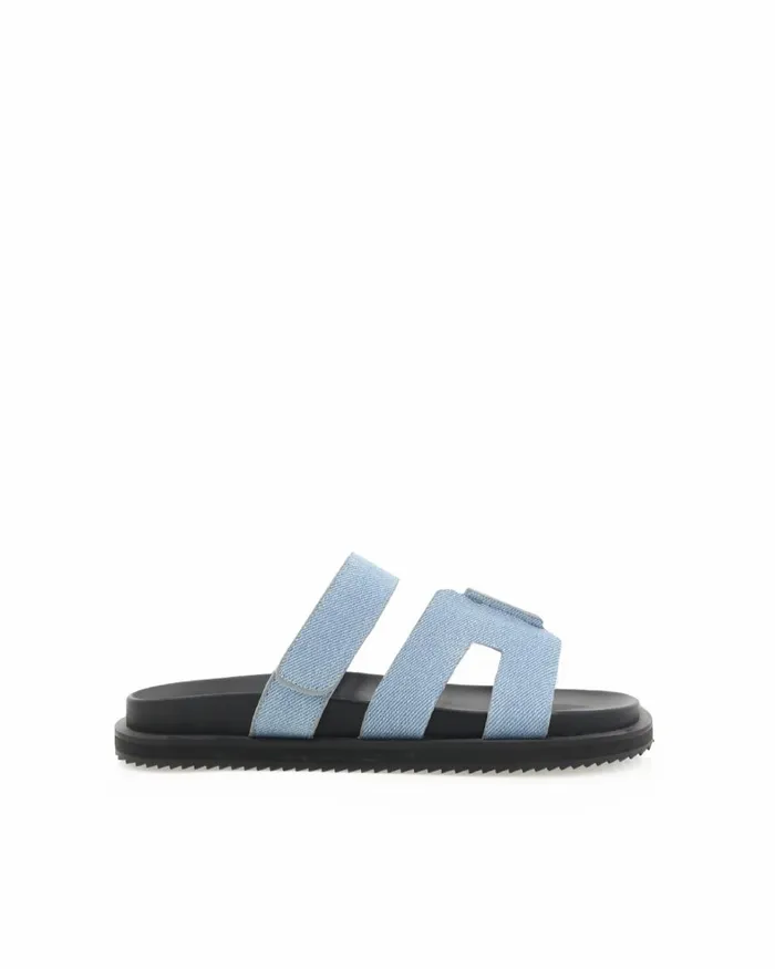 Women Sandals and Slides Billini THEON 8211 MID BLUE DENIM