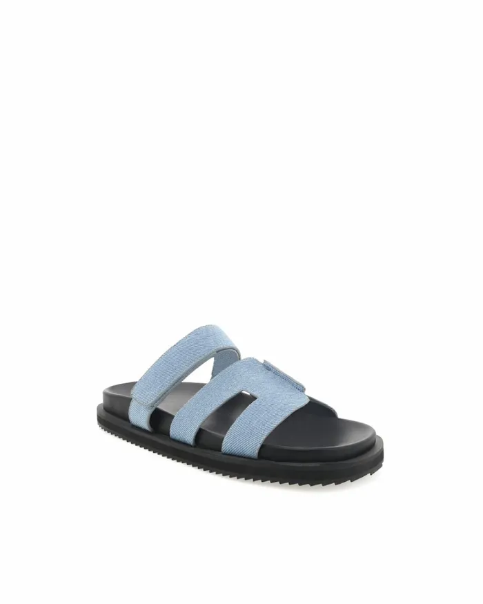 Women Sandals and Slides Billini THEON 8211 MID BLUE DENIM