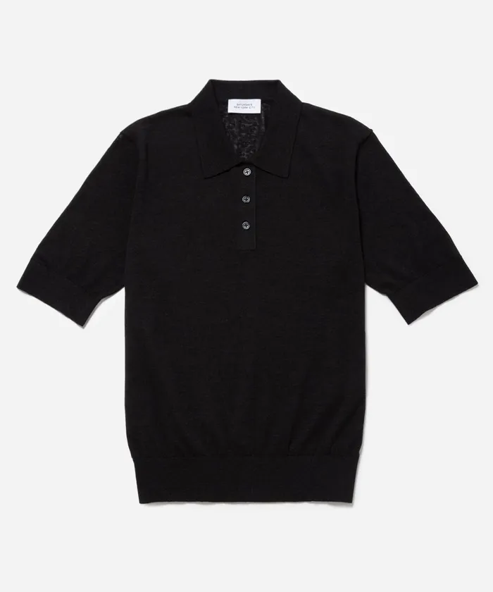 Women Saturdays NYC Shirts Devin Polo Black