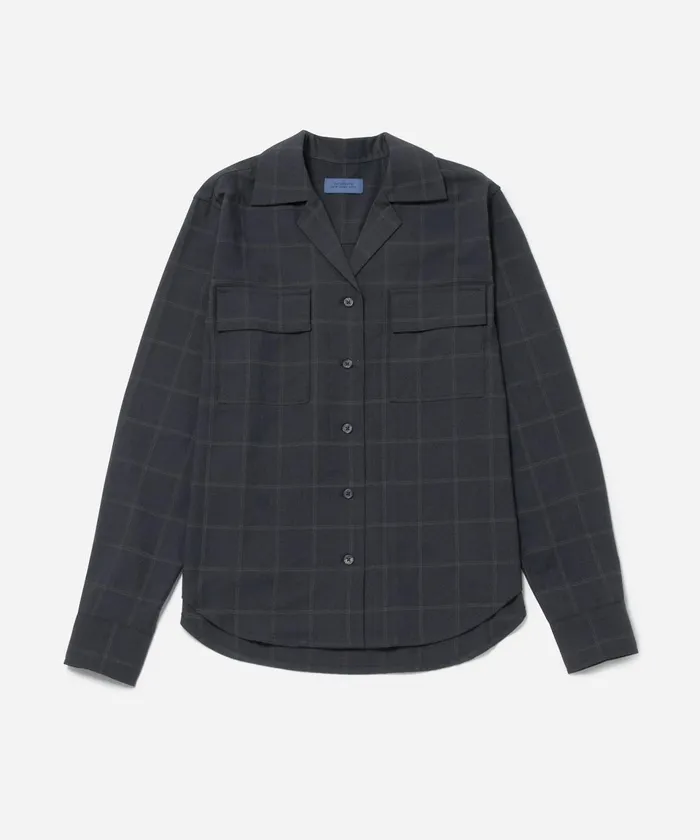 Women Saturdays NYC Shirts Lomedico Gabardine LS Shirt Black