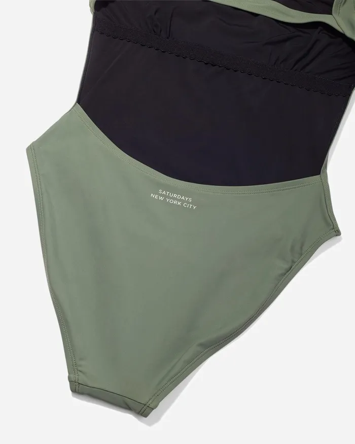 Women Saturdays NYC Swimwear Sade One Piece Swimsuit Women039s Swim Saturdays NYC Olive Women Saturdays NYC Swimwear Sade One Piece Swimsuit Women039s Swim Saturdays NYC Olive
