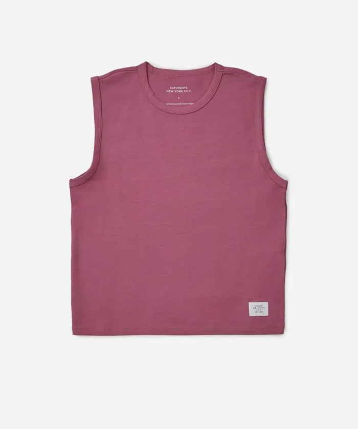 Women Saturdays NYC Tees and Knit Tops Martha Muscle Tank Top Violetquartz