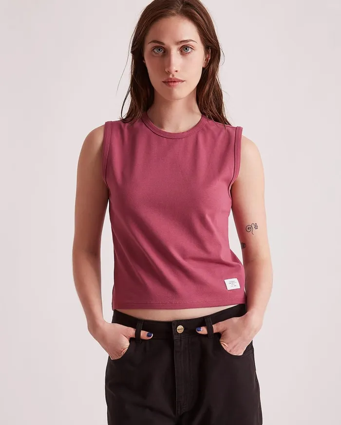 Women Saturdays NYC Tees and Knit Tops Martha Muscle Tank Top Violetquartz Women Saturdays NYC Tees and Knit Tops Martha Muscle Tank Top Violetquartz