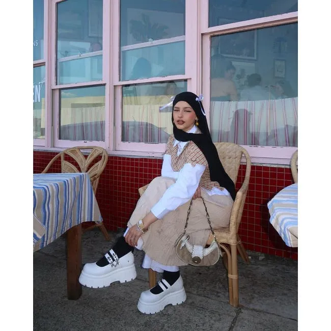 Women Scary White Leather Platform Shoes Windsor Smith Platforms
