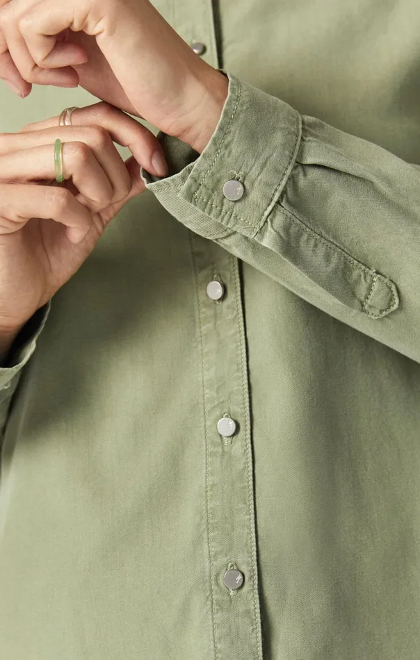 Women Shelby SemiFitted Shirt In Oil Green Supersoft Chic Mavi Jeans Shirts Women Shelby SemiFitted Shirt In Oil Green Supersoft Chic Mavi Jeans Shirts