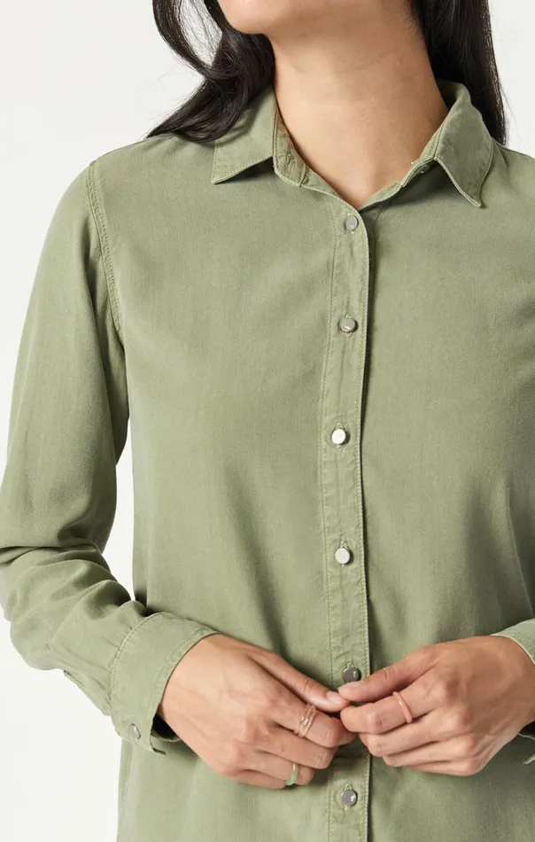 Women Shelby SemiFitted Shirt In Oil Green Supersoft Chic Mavi Jeans Shirts Women Shelby SemiFitted Shirt In Oil Green Supersoft Chic Mavi Jeans Shirts