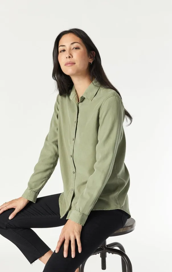 Women Shelby SemiFitted Shirt In Oil Green Supersoft Chic Mavi Jeans Shirts Women Shelby SemiFitted Shirt In Oil Green Supersoft Chic Mavi Jeans Shirts