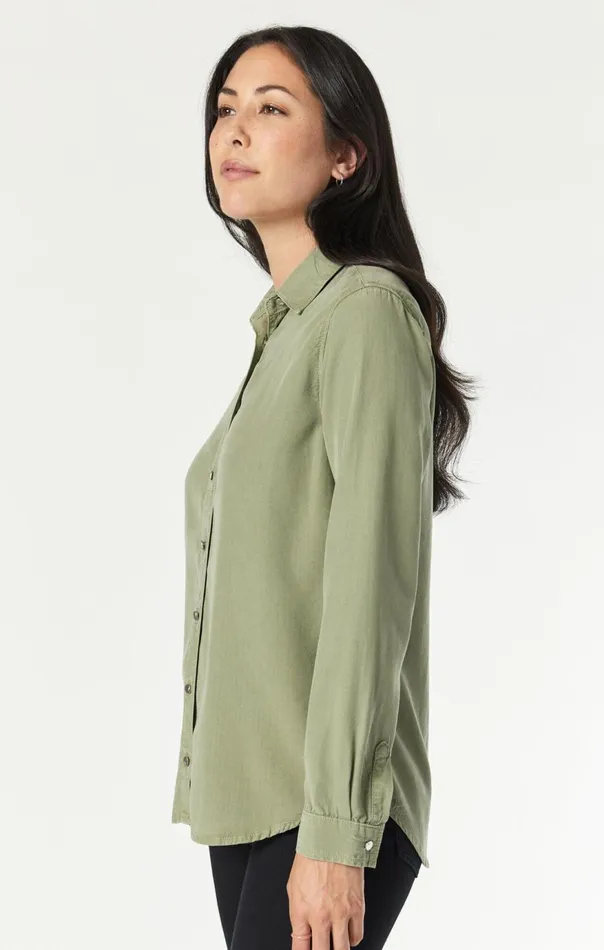 Women Shelby SemiFitted Shirt In Oil Green Supersoft Chic Mavi Jeans Shirts Women Shelby SemiFitted Shirt In Oil Green Supersoft Chic Mavi Jeans Shirts