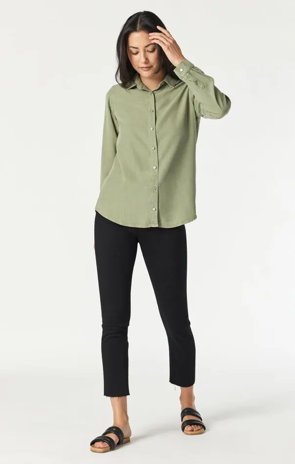 Women Shelby SemiFitted Shirt In Oil Green Supersoft Chic Mavi Jeans Shirts Women Shelby SemiFitted Shirt In Oil Green Supersoft Chic Mavi Jeans Shirts