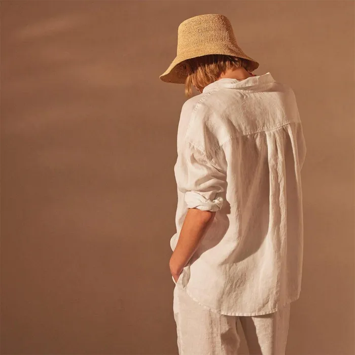 Women Shirting James Perse Linen Oversized Shirt White