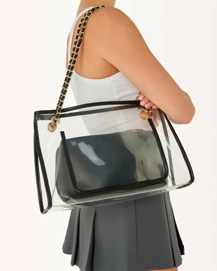 Women Shoulder Bags Billini CALI TOTE BAG 8211 BLACKCLEAR