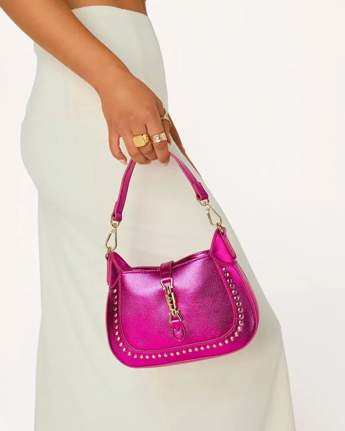 Women Shoulder Bags Billini HOSK CROSS BODY BAG 8211 RASPBERRY METALLIC