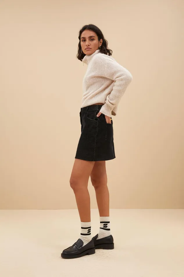 Women Skirts Bybar Josie Cord Skirt Black