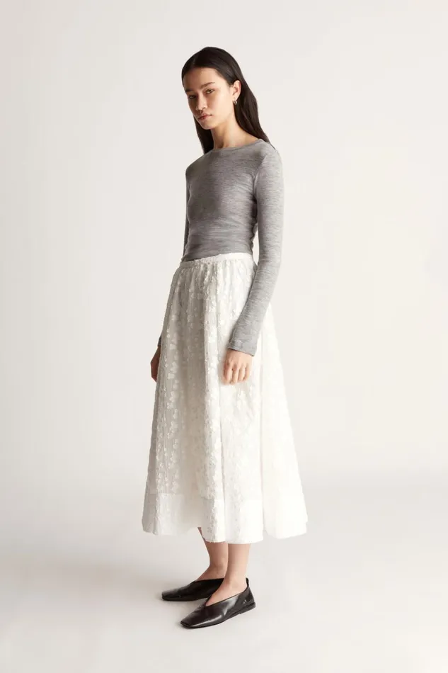 Women Skirts Lee Mathews Toulouse Skirt White