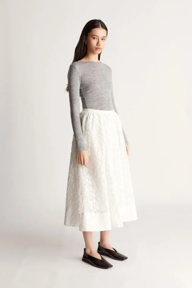 Women Skirts Lee Mathews Toulouse Skirt White