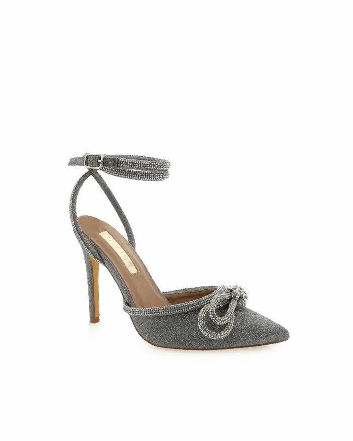 Women Stiletto Heels Billini ELOPE 8211 SILVER GLITTER