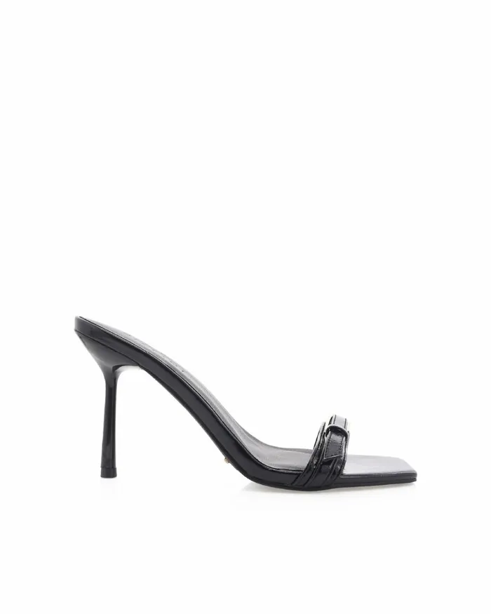 Women Stiletto Heels Billini KERBY 8211 BLACK CRINKLE
