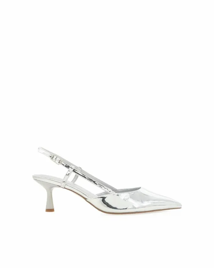 Women Stiletto Heels Billini KYRIE 8211 SILVER CHROME