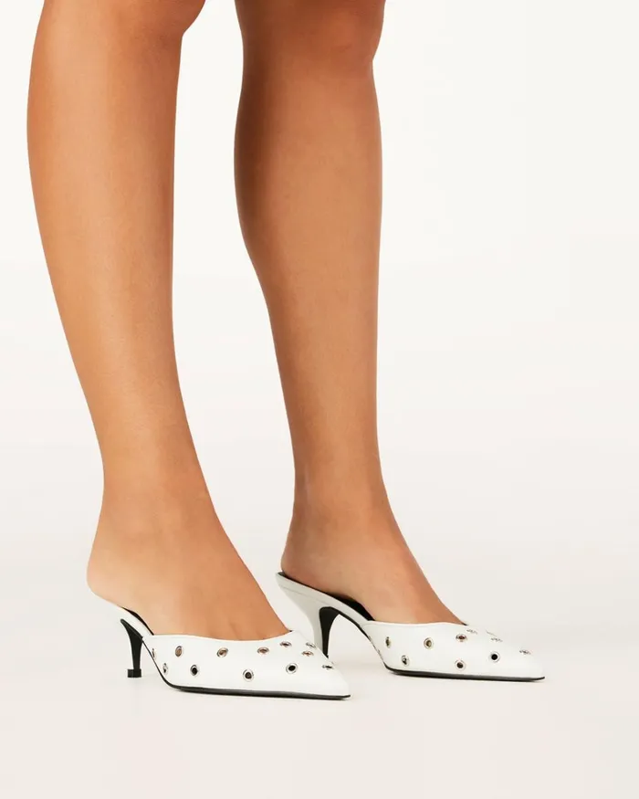Women Stiletto Heels Billini MILES 8211 WHITE