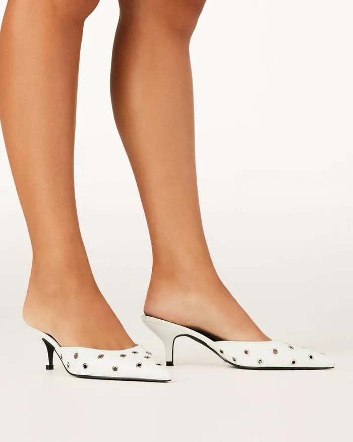 Women Stiletto Heels Billini MILES 8211 WHITE