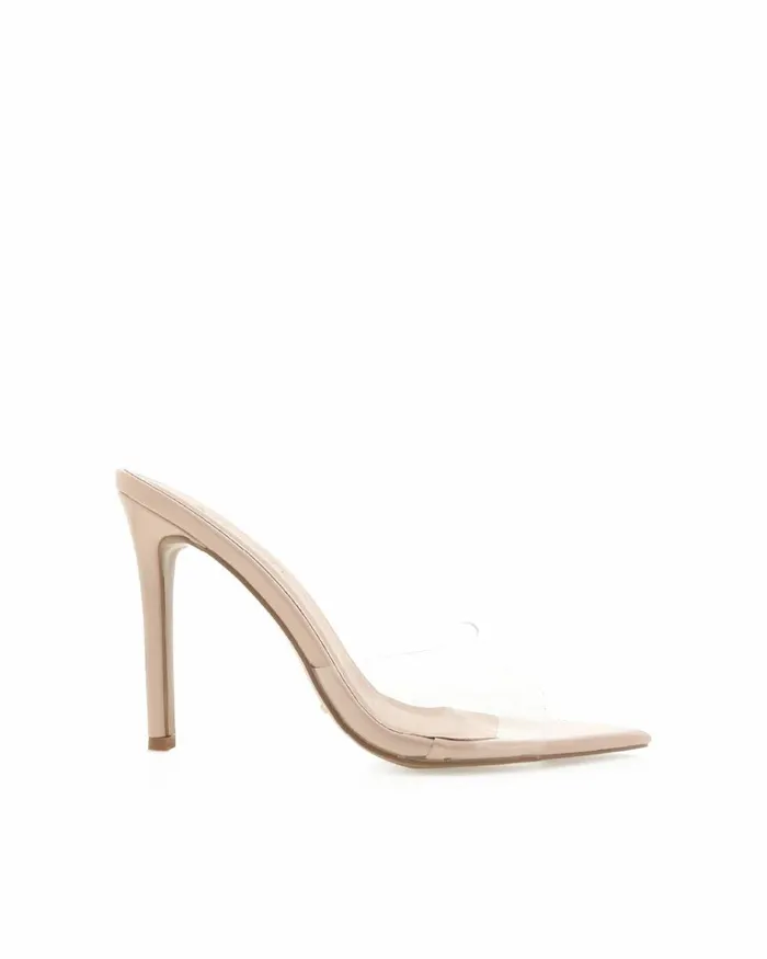 Women Stiletto Heels Billini QUINETTE 8211 NUDE PATENTCLEAR